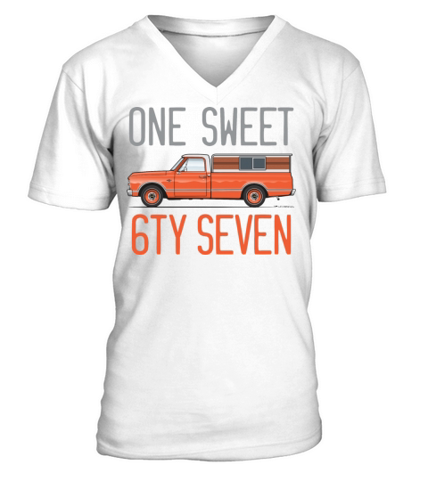 one Orange V-Neck T-shirt