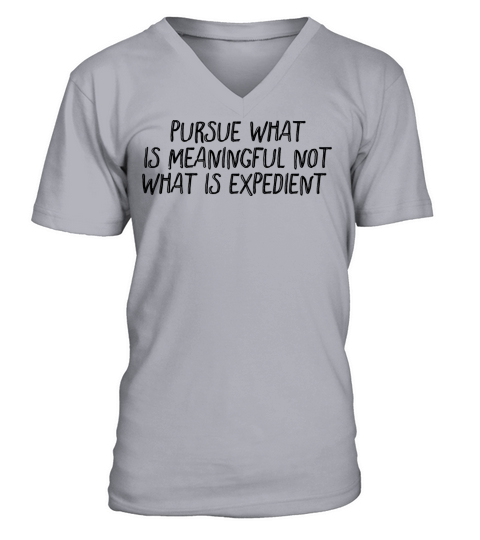 pursue what is meaningful not what is expedient V-Neck T-shirt