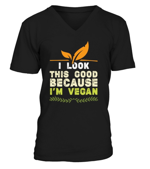 vegan veggie V-Neck T-shirt