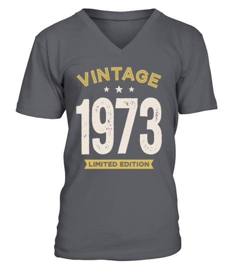 Vintage 1973 - 49th birthday Retro Classic V-Neck T-shirt