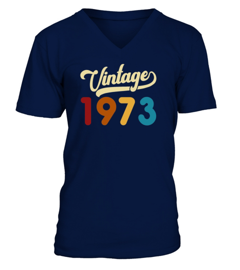 Vintage 1973 Limited Edition 48th Birthday Gift V-Neck T-shirt