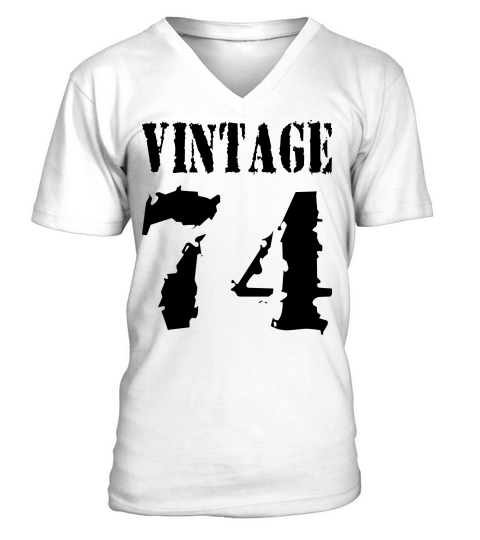 Vintage 1974 - Vintage 74 - Party Vector V-Neck T-shirt