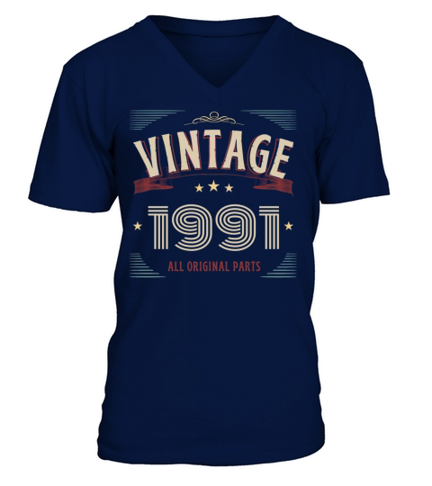 VINTAGE 1991 ALL ORIGINAL PARTS V-Neck T-shirt