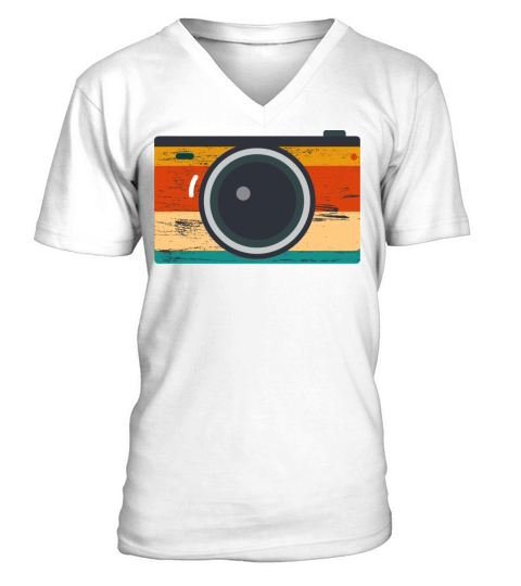 vintage photographic camera V-Neck T-shirt