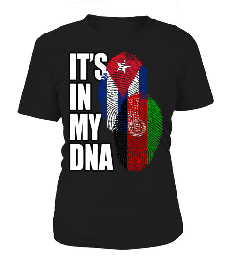 Afghan And Cuban Mix Heritage DNA Flag Women's T-Shirt