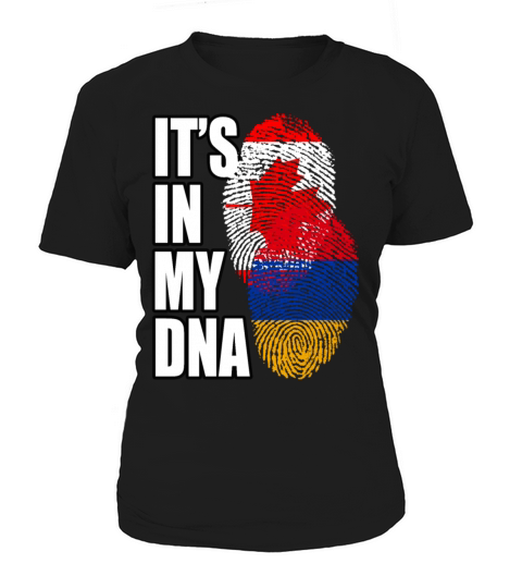 Armenian And Canadian Mix Heritage DNA Flag Women's T-Shirt