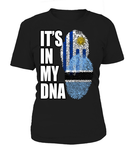 Botswana And Uruguayan Mix Heritage DNA Flag Women's T-Shirt