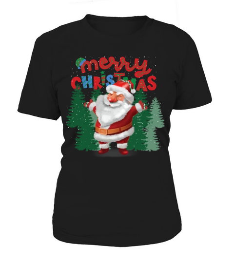 Merry Christmas Retro Vintage Pink Santa Claus Women's T-Shirt
