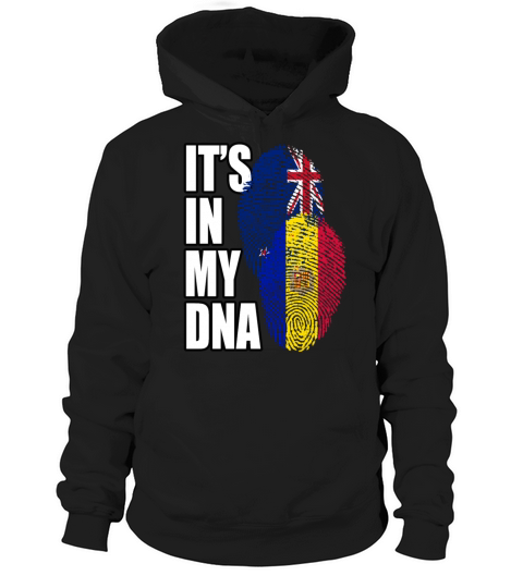 Andorran And New Zealand Mix Heritage DNA Flag Hoodie Unisex