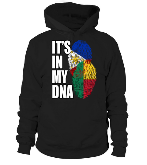 Beninese And Filipino Mix Heritage DNA Flag Hoodie Unisex