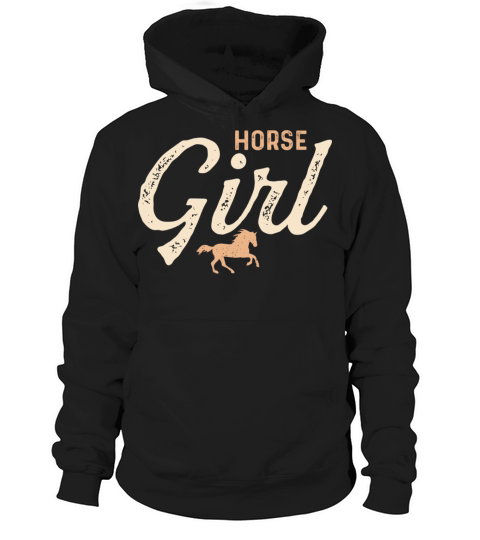 Horse Girl Vintage Cute Horseback Racing Horses Lo Hoodie Unisex