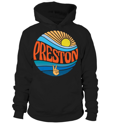 Preston Shirt Vintage Sunset Preston Groovy Tie Hoodie Unisex