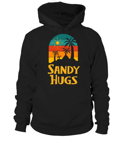 Sandy Hugs Beach Couples Ocean Lovers Summer Trip Hoodie Unisex