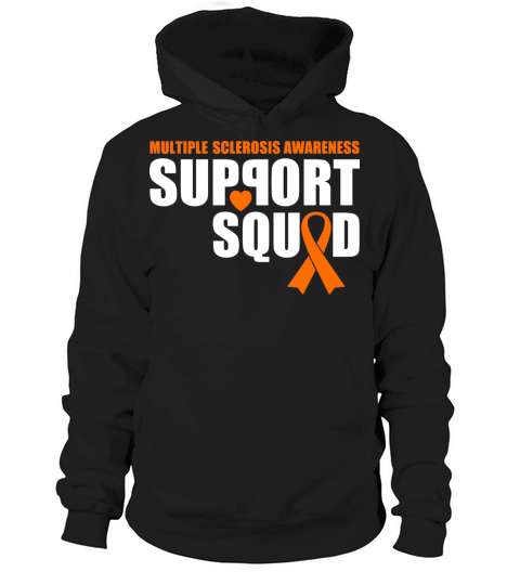 Support Squad Multiple Sclerosis Awareness Orange Hoodie Unisex