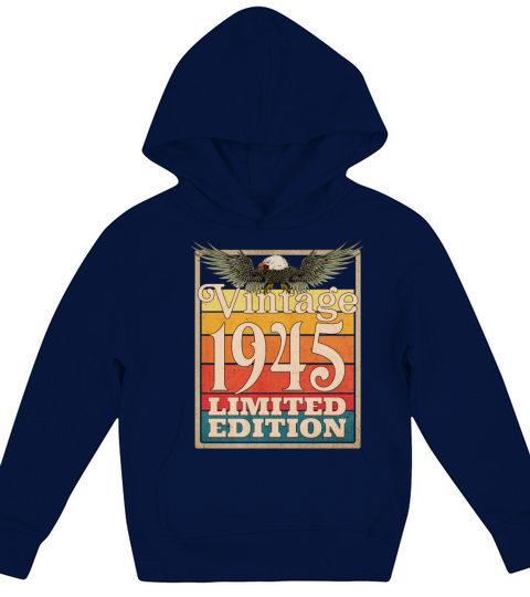 1945 Vintage Retro American Eagle Limited Edition Kids Hoodie