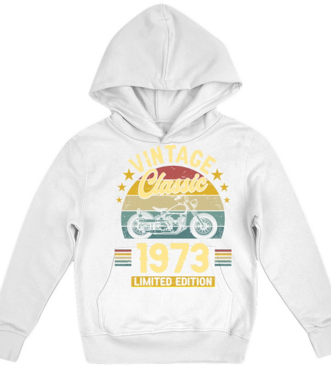 1973 50 Years Old Vintage 50th Birthday Kids Hoodie