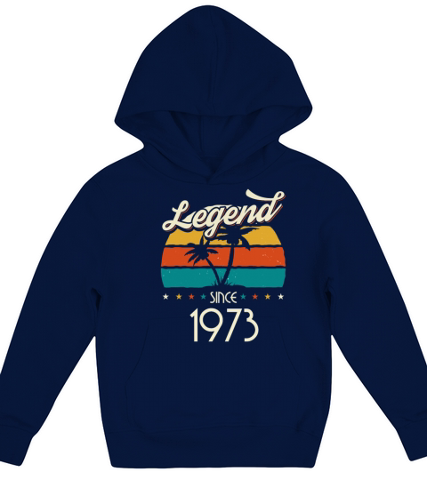 1973 Vintage born in Retro age Birthday gift idea Kids Hoodie