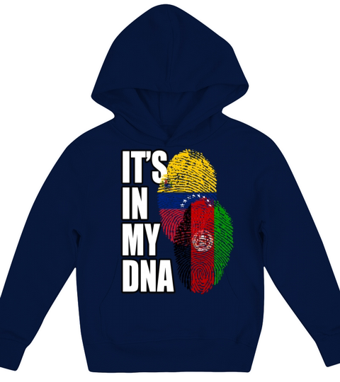 Afghan And Venezuelan Mix Heritage DNA Flag Kids Hoodie