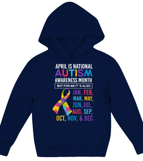 Autism April Awareness Support Autistic Child Kids Hoodie