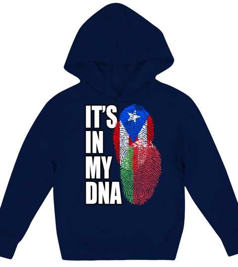 Belarusian And Puerto Rican Mix Heritage DNA Flag Kids Hoodie