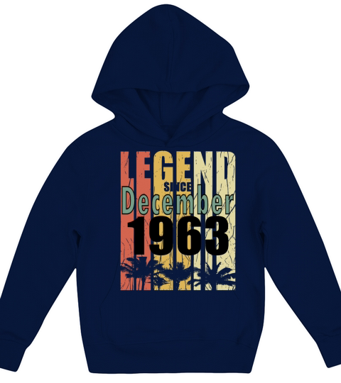 Birth Month December 1963 Vintage Kids Hoodie