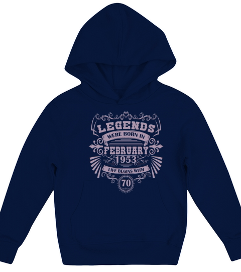 Birthday Vintage February 1953 Retro Kids Hoodie