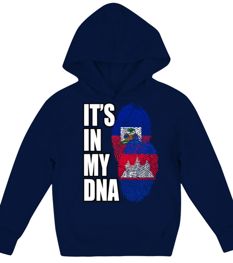 Cambodian And Haitian Mix Heritage DNA Flag Kids Hoodie