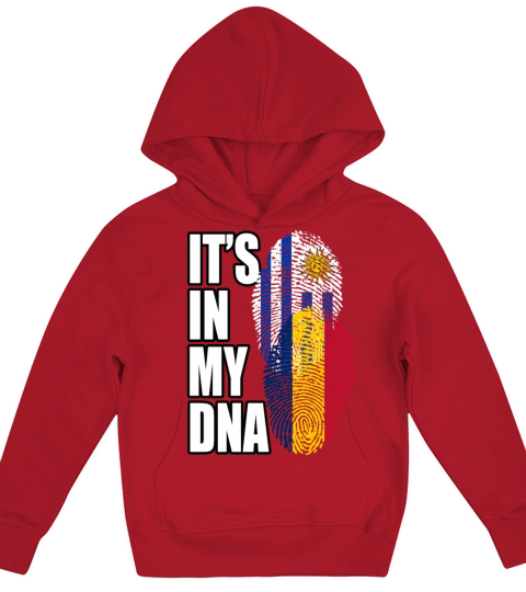 Chadian And Uruguayan Mix Heritage DNA Flag Kids Hoodie