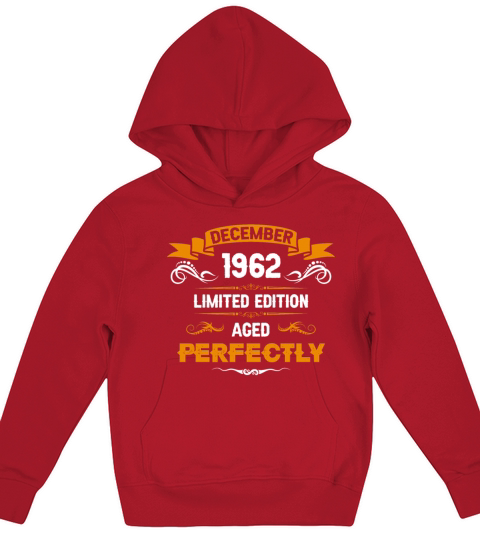 December 1962 Vintage Birthday Present Kids Hoodie