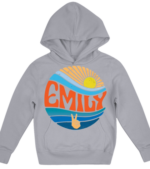 Emily Shirt Vintage Sunset Emily Groovy Tie Dye Kids Hoodie