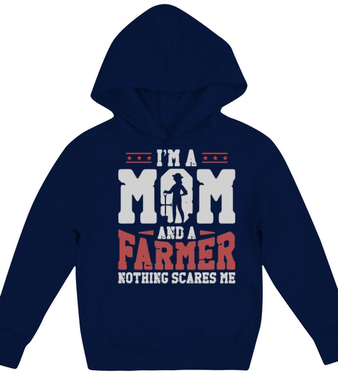 Farming Farmer Mom Mother Vintage Kids Hoodie