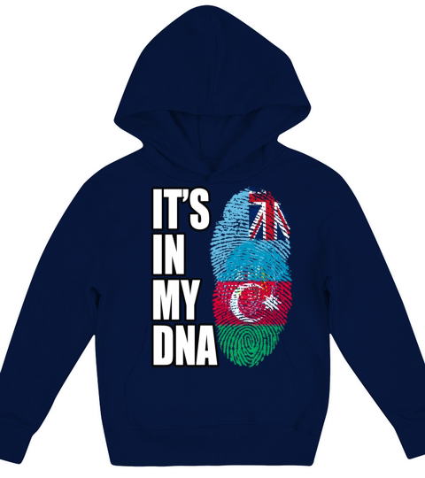 Fijian And Azerbaijani Mix Heritage DNA Flag Kids Hoodie