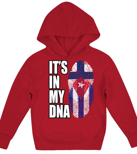 Finland And Cuban Mix Heritage DNA Flag Kids Hoodie