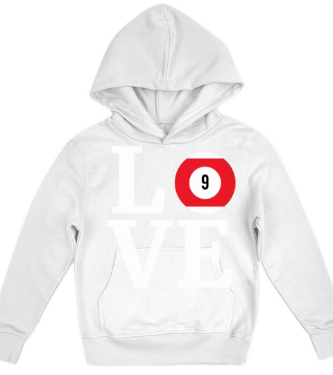 I Love Billard Gift Valentines Day Shirt for Billa Kids Hoodie