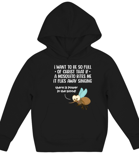 I Want To Be So Full of Christ That If A Mosquito Kids Hoodie