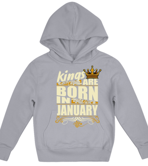 Kings are born in january Kids Hoodie