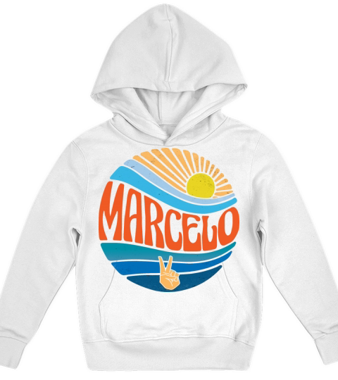 Marcelo Shirt Vintage Sunset Marcelo Groovy Tie Kids Hoodie