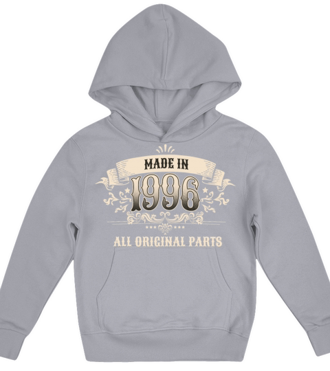 Retro Vintage Birthday Made 1996 Original Parts Kids Hoodie