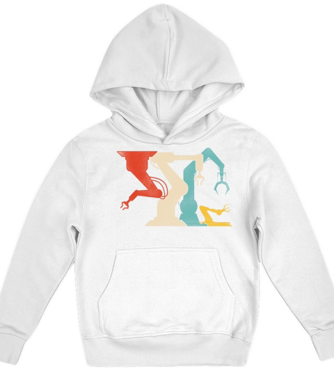 Robot Robotics Engineer Retro Kids Hoodie