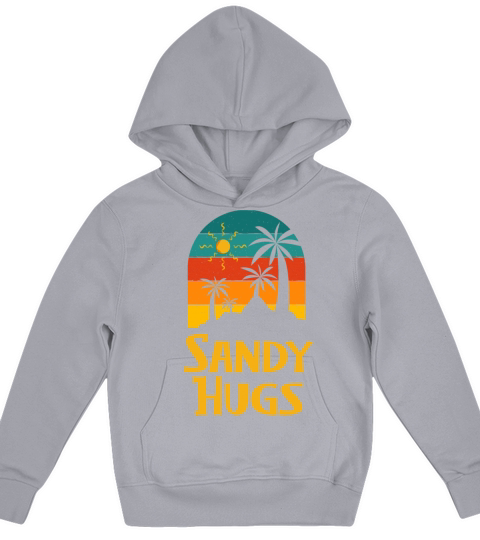 Sandy Hugs Beach Couples Ocean Lovers Summer Trip Kids Hoodie