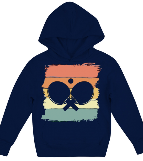 Table tennis retro vintage Kids Hoodie