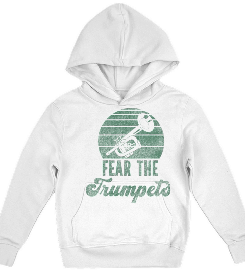 Trumpet Player Vintage Retro Fear Kids Hoodie