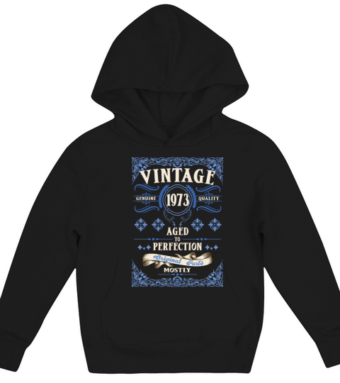 Vintage Birthday Aged to Perfection - 1973 Kids Hoodie