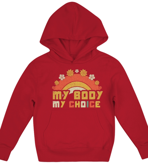 Vintage Groovy Choice International Womens Day Kids Hoodie