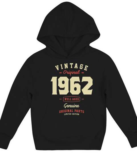 Vintage Original 1962 61st Birthday Kids Hoodie