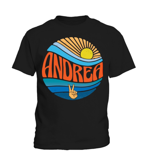 Andrea Shirt Vintage Sunset Andrea Groovy Tie Dye Kids T-Shirt