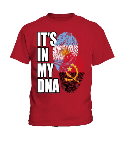 Angolan And Argentinian Mix Heritage DNA Flag Kids T-Shirt