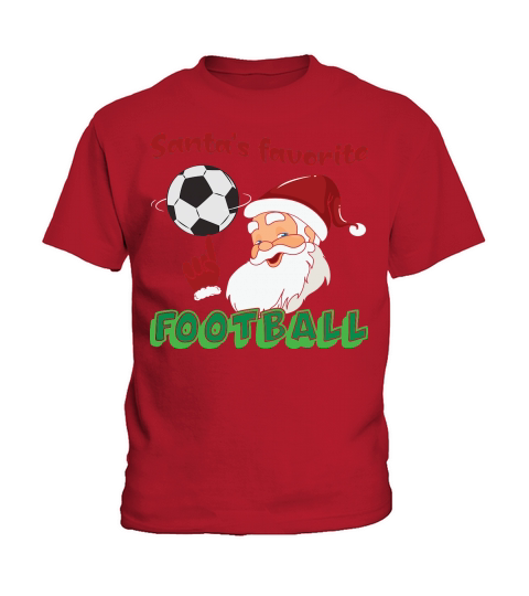 Christmas Sport Santas Favorite Soccer Kids T-Shirt