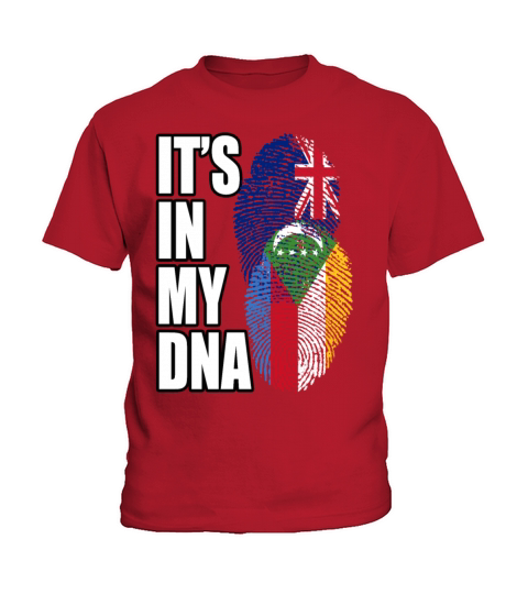 Comoran And New Zealand Mix Heritage DNA Flag Kids T-Shirt