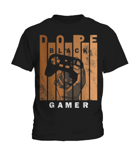 Dope Black Gamer Black histroy month design Kids T-Shirt